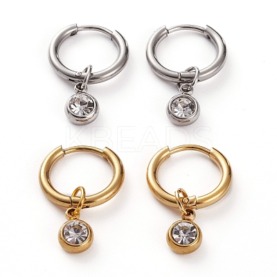 304 Stainless Steel Huggie Hoop Earrings EJEW-JE04449-1