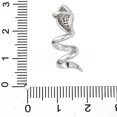 Brass Micro Pave Cubic Zirconia Pendants KK-P289-09P-1