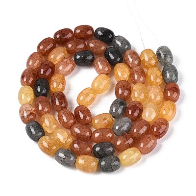 Baking Paint Crackle Glass Beads Strands DGLA-N019-01A-04-1
