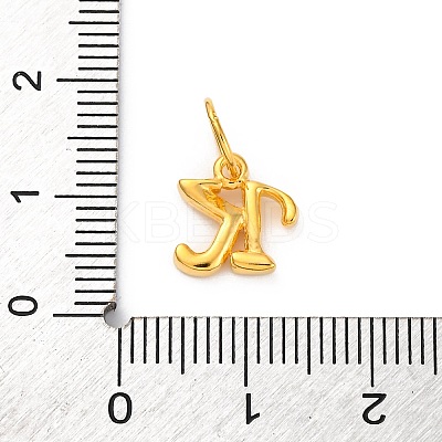 925 Sterling Silver Letter Charms with Jump Rings STER-R008-01G-K-1