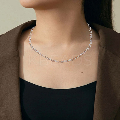 DIY 304 Stainless Steel Heart Link Chain Bracelet & Necklaces Making Kits DIY-LP0004-57-1