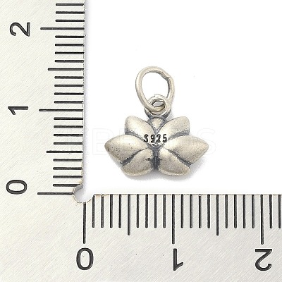925 Sterling Silver Flower Charms with Jump Rings and 925 Stamp LS-STER-M021-02AS-04-1
