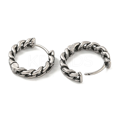 316 Surgical Stainless Steel Hoop Earrings for Women and Men EJEW-D096-15B-AS-1