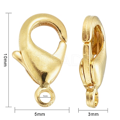 Brass Lobster Claw Clasps KK-901-G-NF-1