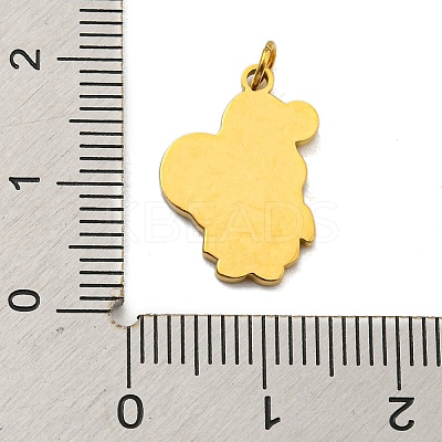 Christmas Theme Ion Plating(IP) 304 Stainless Steel Pendants STAS-O005-01H-G-1
