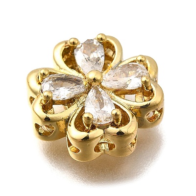 Brass Pave Cubic Zirconia Multi-strand Links KK-F913-08G-02-1