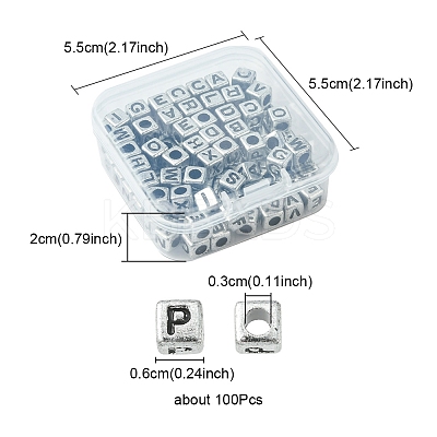 Plated Acrylic Beads MACR-YW0002-26-1