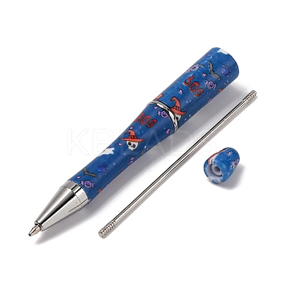 Halloween Printed Plastic Ball-Point Pen AJEW-U012-02B-1