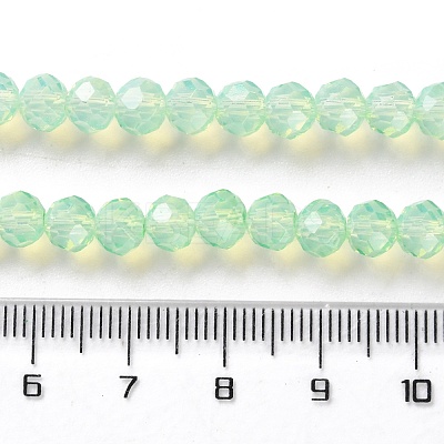 Baking Paint Transparent Glass Beads Strands DGLA-A034-J6MM-D02-1