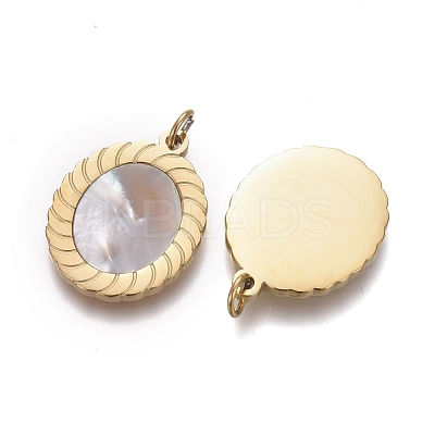 Natural Shell Charms STAS-H100-02G-1