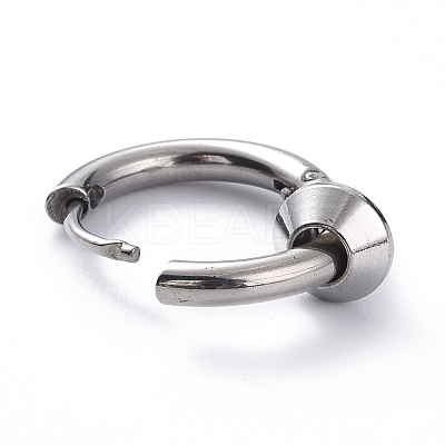 Non-Tarnish 304 Stainless Steel Hoop Earrings LS-STAS-B030-03B-1