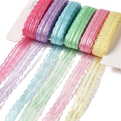Polyester and Nylon Wavy Edged Ribbon Sets DIY-Z029-01F-1