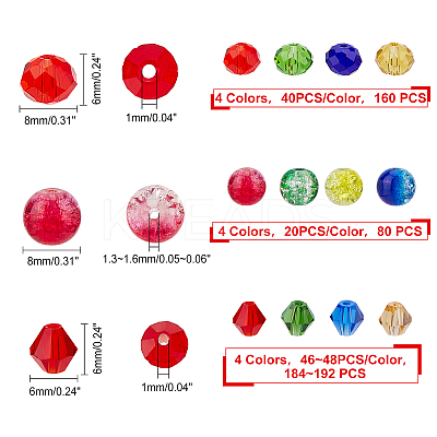 3 Style Glass Beads GLAA-FH0001-31-1