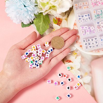 240Pcs 8 Colors Opaque Acrylic European Beads OPDL-SZ0001-01-1