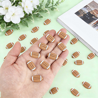50Pcs Sport Opaque Resin Cabochons CRES-SC0003-38-1