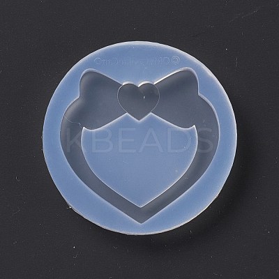 DIY Heart with Bowknot Quicksand Silicone Molds DIY-P067-02-1