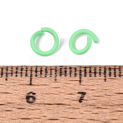 Spray Painted Iron Open Jump Rings IFIN-T017-04C-07-1