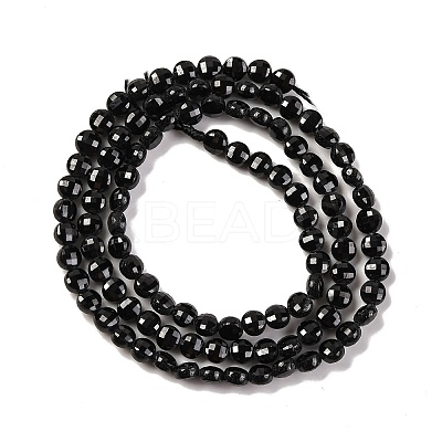 Natural Black Spinel Beads Strands X-G-F770-B01-01-1