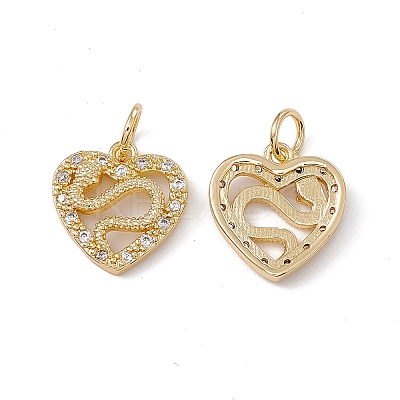 Brass Micro Pave Cubic Zirconia Pendants KK-E068-VC005-01-1
