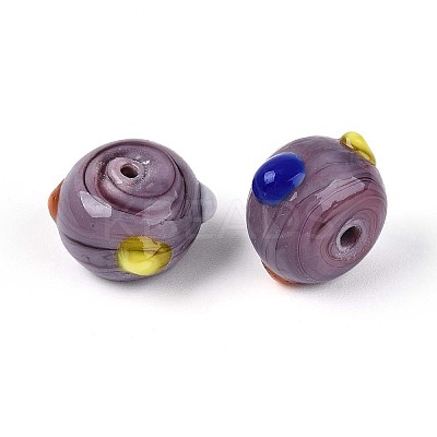 Handmade Lampwork Bumpy Beads LAMP-ZX003-07-07-1