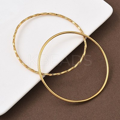 7Pcs 304 Stainless Steel Bangles for Women BJEW-C132-03G-1