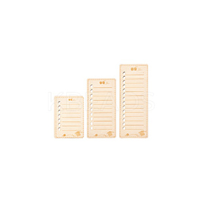 1 Set Rectangle Wooden Yarn Thread Winding Plate DIY-BC0013-85-1