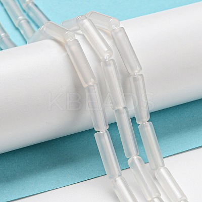 Natural White Agate Beads Strands G-G006-A07-01-1
