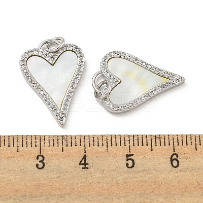 Brass Micro Pave Clear Cubic Zirconia Pendants KK-L211-015P-01-1