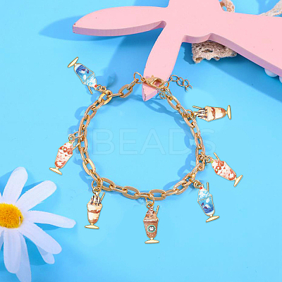 40Pcs 4 Styles Rack Plating Alloy Enamel Pendants ENAM-CJ0002-81-1