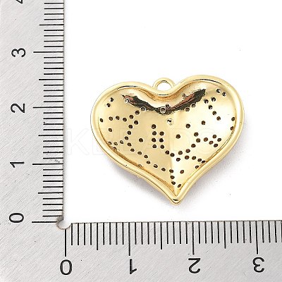 Brass Micro Pave Clear Cubic Zirconia Pendants KK-L228-43A-G-1