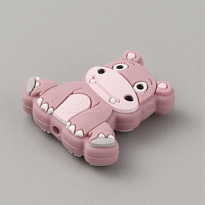 Rhinoceros Food Grade Eco-Friendly Silicone Beads SIL-WH0019-24B-1