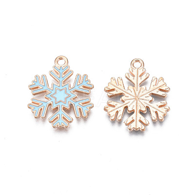 Christmas Style Alloy Enamel Pendants ENAM-Q442-68A-1