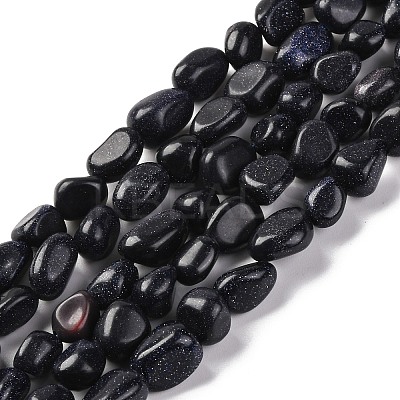 Synthetic Blue Goldstone Beads Strands G-G146-A35-01-1