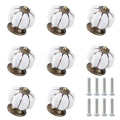 Porcelain Door Drawer Pull Handles PORC-WH0015-09AB-1