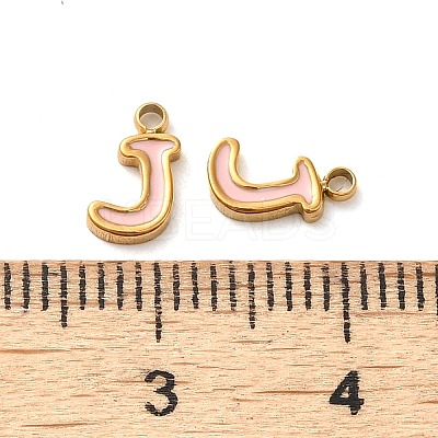 304 Stainless Steel Enamel Charms STAS-L022-292G-J-1