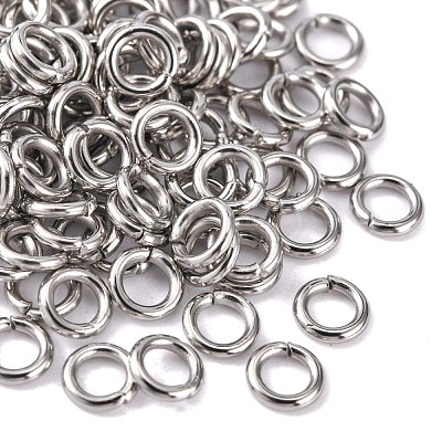 Tarnish Resistant 304 Stainless Steel Open Jump Rings X-STAS-Q186-02-5x1mm-1