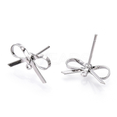 Brass Stud Earring Findings KK-S350-013P-1