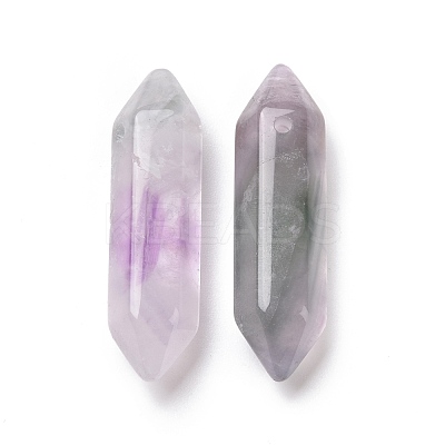Natural Fluorite Double Terminal Pointed Pendants G-C007-02B-09-1
