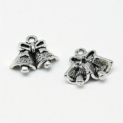 Tibetan Style Alloy Charms TIBE-S301-027AS-RS-1