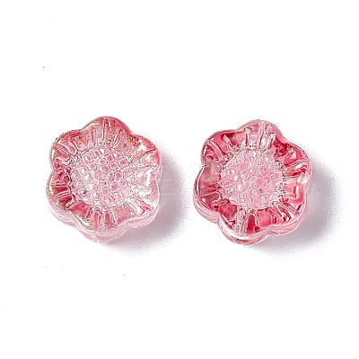 Electroplated Glass Beads GLAA-G090-01F-1