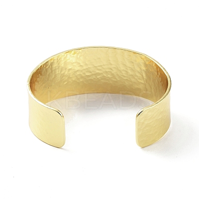 Rack Plating Brass Open Wide Cuff Bangles for Women BJEW-D032-06G-1