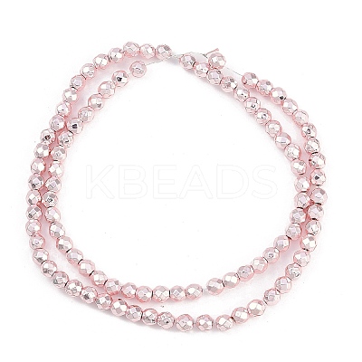 Baking Paint Electroplated Synthetic Non-magnetic Hematite Beads Strands G-H072-A01-01K-1