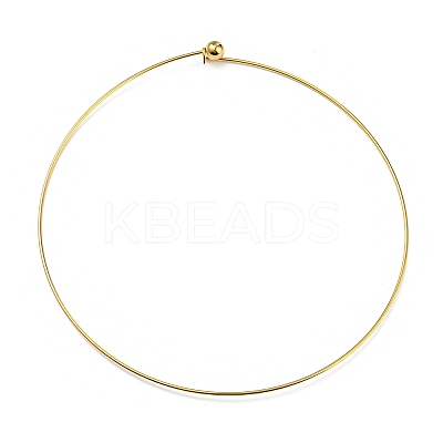 PVD Vacuum Plating 202 Stainless Steel Wire Choker Necklace NJEW-H011-01G-1