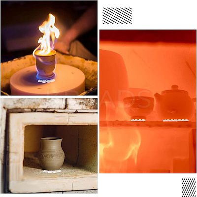 40Pcs Aluminium Oxide Burning Kiln Branch Bases AJEW-FH0001-82-1