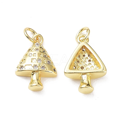 Brass with Cubic Zirconia Pendants KK-G469-13G-1