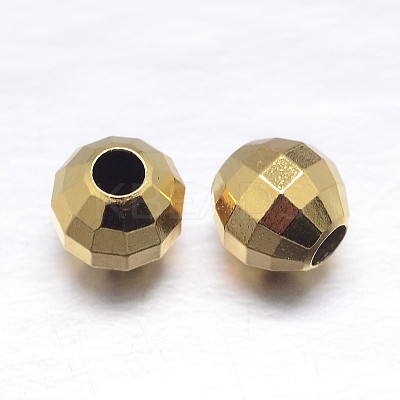 Faceted Round 925 Sterling Silver Spacer Beads STER-M103-03-5mm-G-1