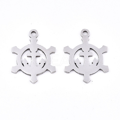 Non-Tarnish 201 Stainless Steel Pendants STAS-S081-035-1