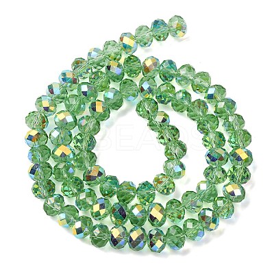 Electroplate Transparent Glass Beads Strands EGLA-A046-01C-04-1