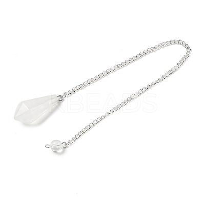Natural Quartz Crystal Cone Pointed Dowsing Pendulums G-A249-02S-10-1