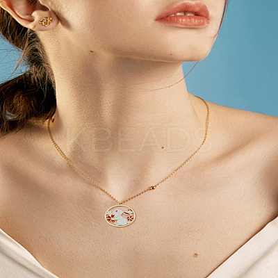 16Pcs 4 Styles Rabbit & Flower Alloy Enamel Pendants ENAM-LP0002-51-1